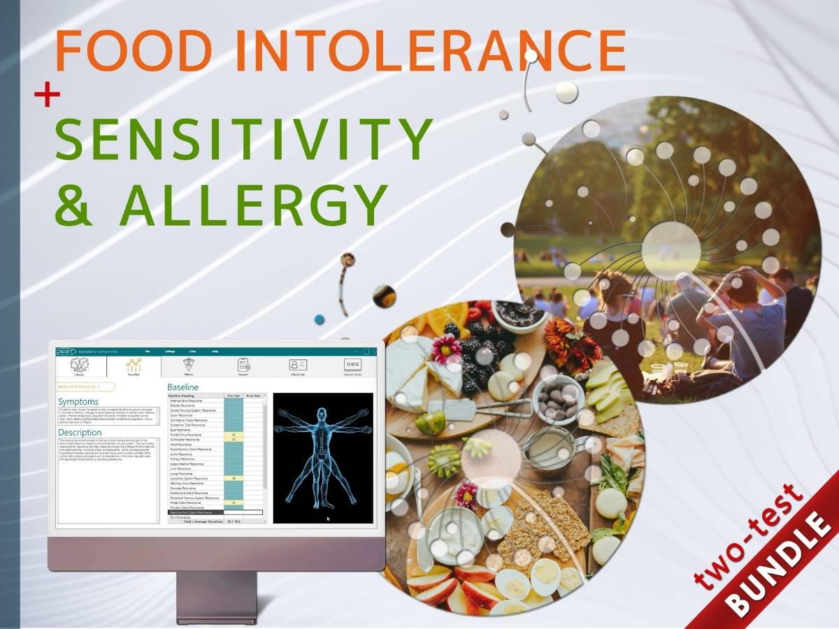 Bioenergetic food intolerance and sensitivity and allergy test bundle